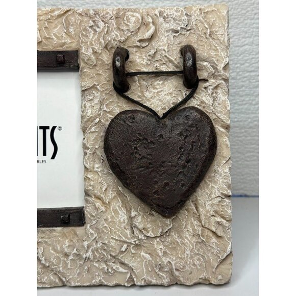 Stone Look Picture Frame with Heart - Picture 2 of 6